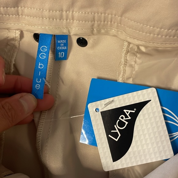 NWT GG BIUE Women’s Golf Shorts Bronze Tan CoolMax Fabric Outdoor Size 10 - Picture 4 of 10